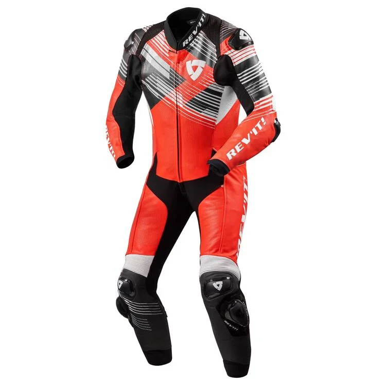 Apex Custom Motorcycle Leather Racing Suit Red White Black