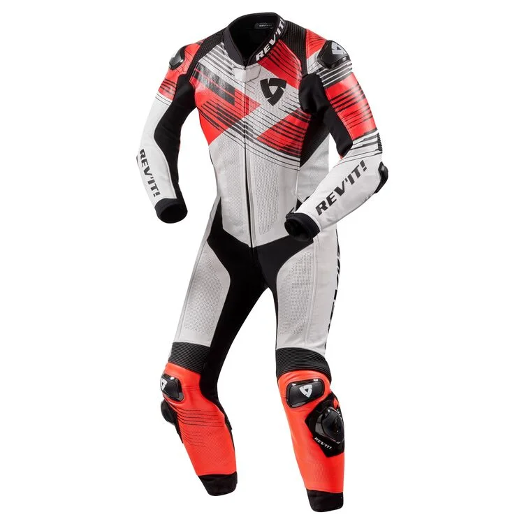 Apex Custom Motorcycle Leather Racing Suit White Black Red