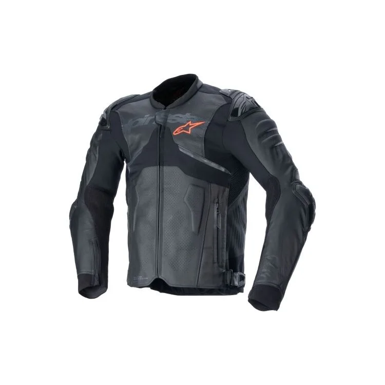 Atem V5 Motorbike Leather Racing Jacket Black