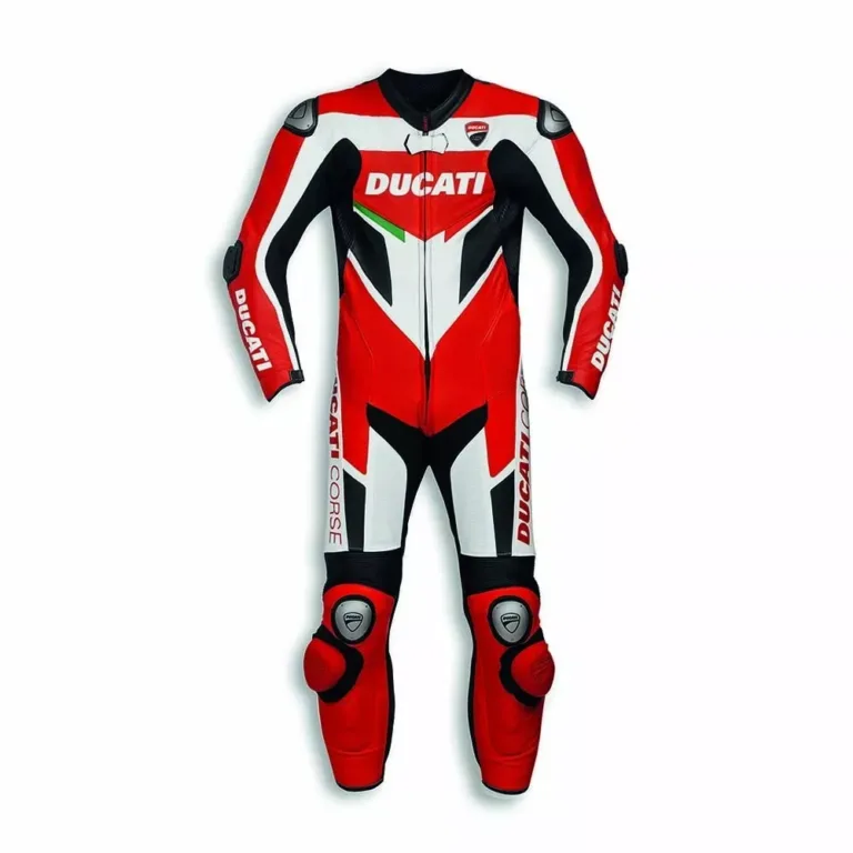 Ducati Motorbike Leather Racing Suit Black Red