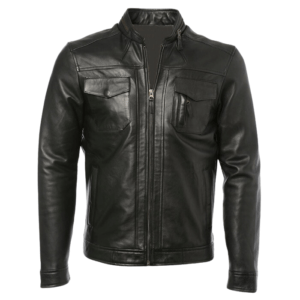 EDINBURGH BLACK LEATHER JACKET