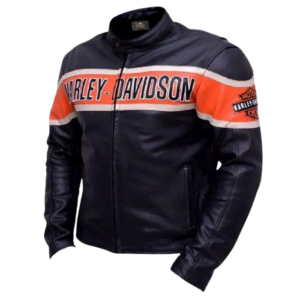 HARLEY DAVIDSON BIKER LEATHER JACKET VICTORIA LANE STYLE