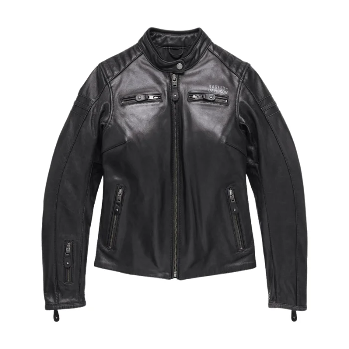 HARLEY DAVIDSON WOMEN SKULL LEATHER JACKET