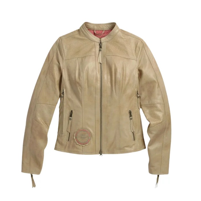 HARLEY DAVIDSON WOMEN'S GREMLIN SHIELD TRIPLE VENT LEATHER JACKET