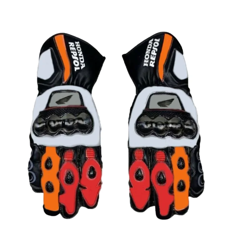 HONDA REPSOL MOTORCYCLE LEATHER GLOVES