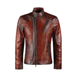 IRON MAN TONY STARK MEN BROWN LEATHER JACKET