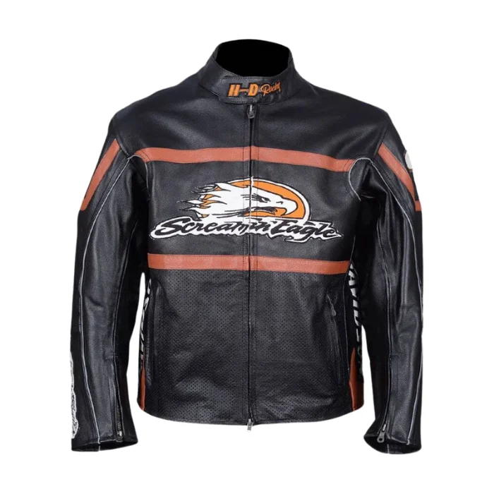 MEN'S HARLEY DAVIDSON RACEWAY SCREAMIN EAGLE LEATHER JACKET