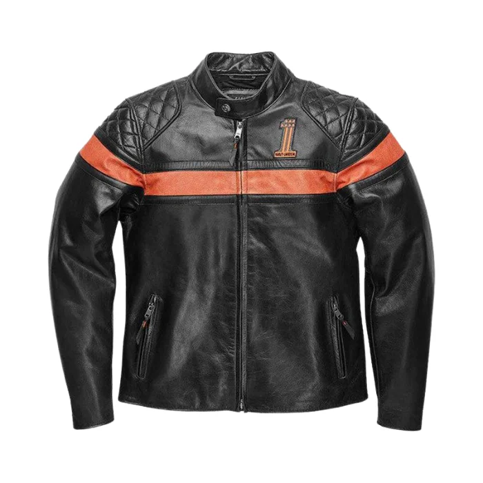 MEN'S VICTORY SWEEP HARLEY DAVIDSON LEATHER JACKET