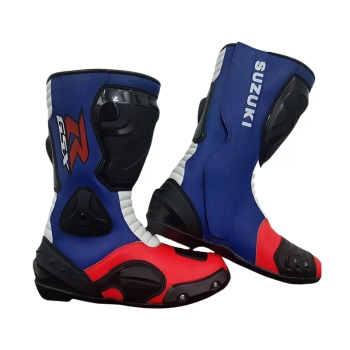 SUZUKI GSXR MOTORCYCLE LEATHER BOOT