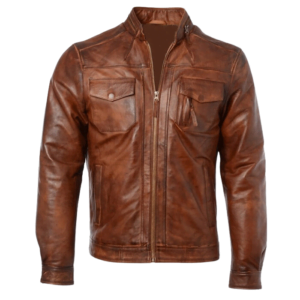 TAN EDINBURGH BROWN LEATHER JACKET