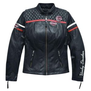 WOMEN MISS ENTHUSIAST H-D TRIPLE VENT SYSTEM LEATHER JACKET