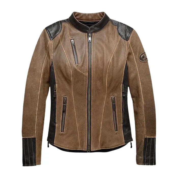 WOMEN'S HD TRIPLE VENT SYSTEM GALLUN LEATHER JACKET