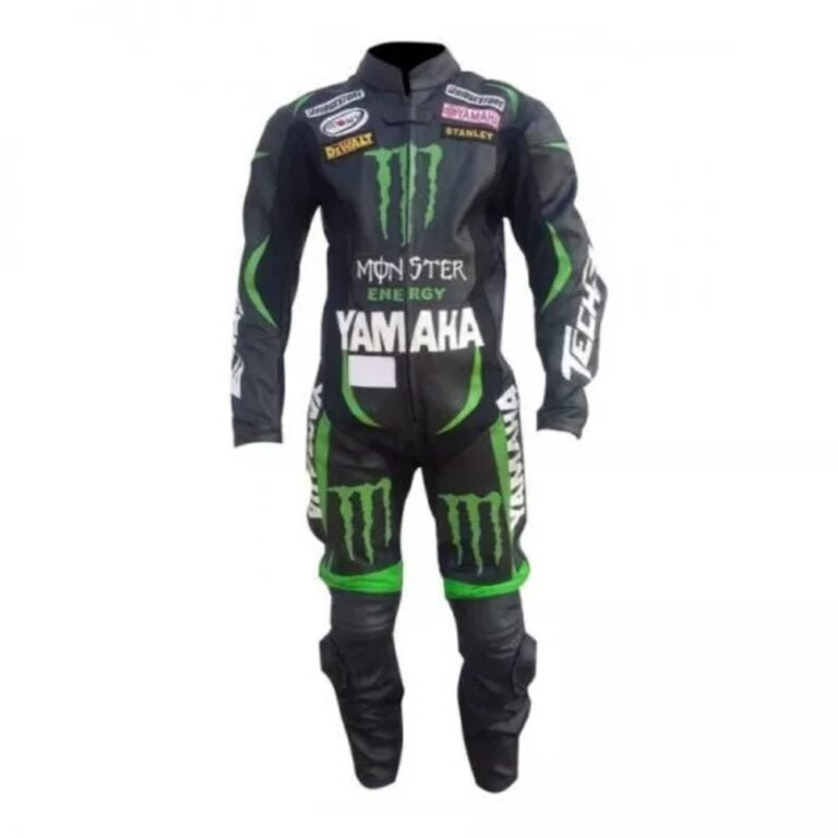 Yamaha Monster Energy Motorbike Leather Racing Suit Black Green
