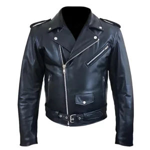 Biker Style Classic Black Premium Heavy Leather Jacket